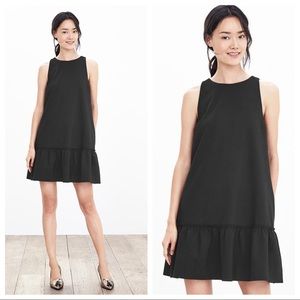 Banana Republic ruffle drop waist ponte dress